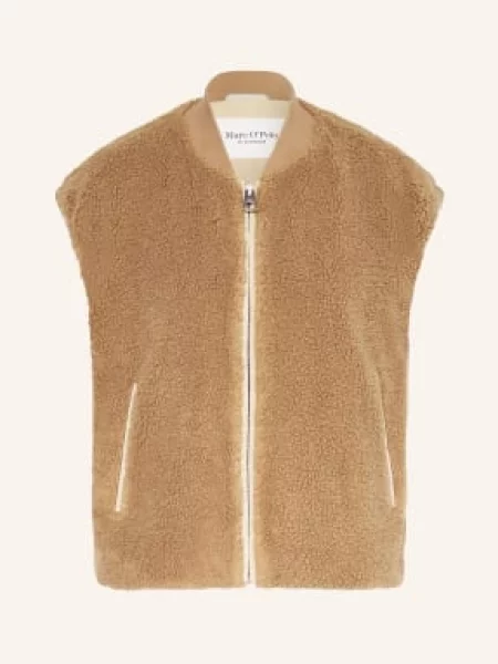 Marc O'polo Kamizelka Z Futerkiem Pluszowym braun