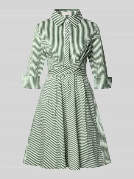 Sukienka koszulowa z kołnierzykiem typu kent Apricot zielona