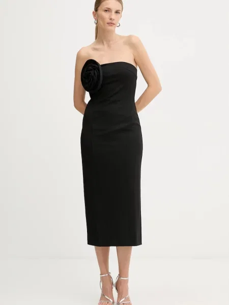 Marella sukienka midi dopasowana czarny