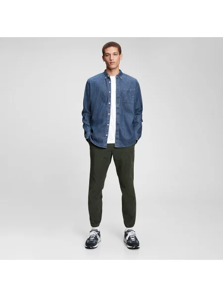 Риза GAP Ls 1 Pkt Denim Shirt Medium Indigo M