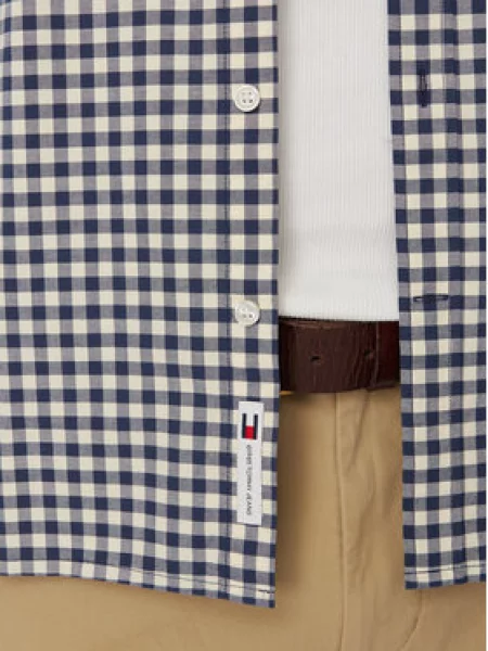 Tommy Jeans Marškiniai Check Oxford mėlyna