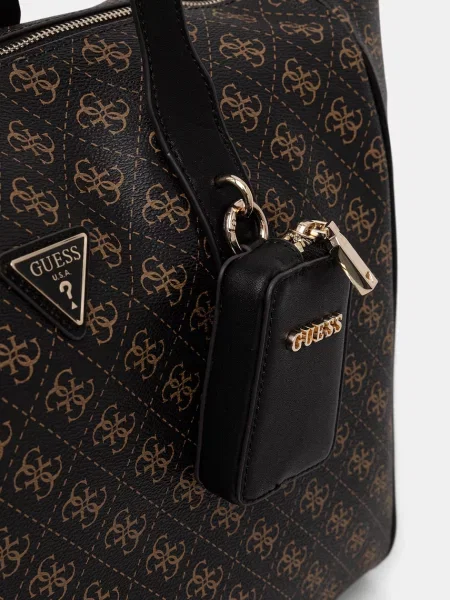 Кожаная сумка шоппер Guess