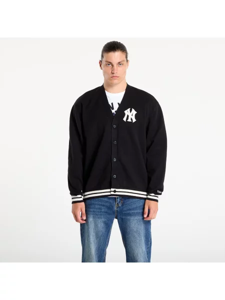 Pulover New Era MLB Knit Cardigan New York Yankees UNISEX Black L negru