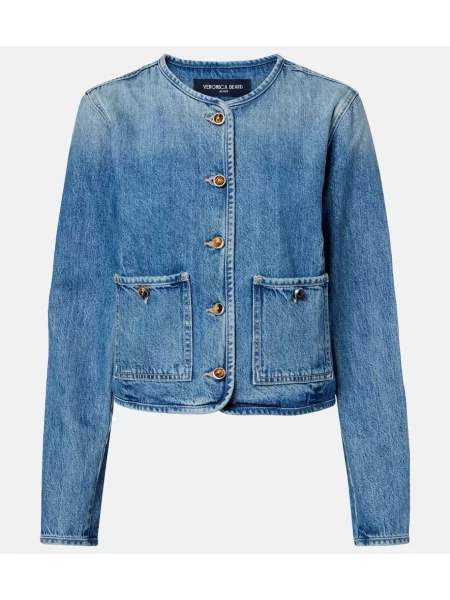 Kurtka jeansowa Veronica Beard niebieska