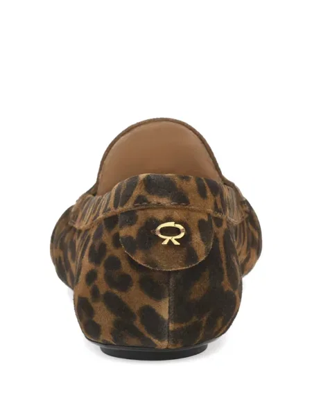 Pantofi loafer Gianvito Rossi cu imagine cu model leopard maro