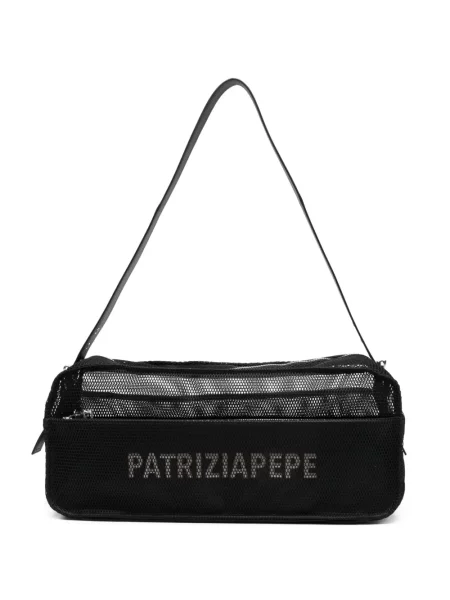 Hálós crossbody táska Patrizia Pepe fekete