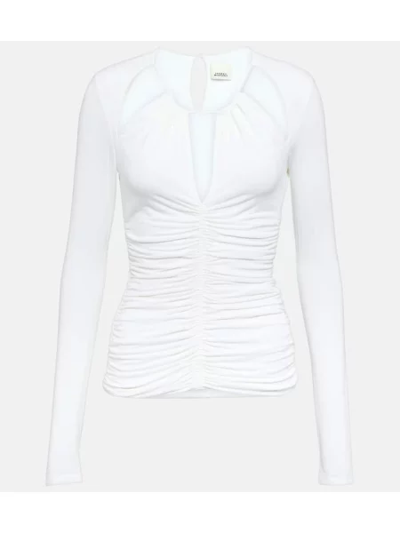Top Isabel Marant din jerseu alb