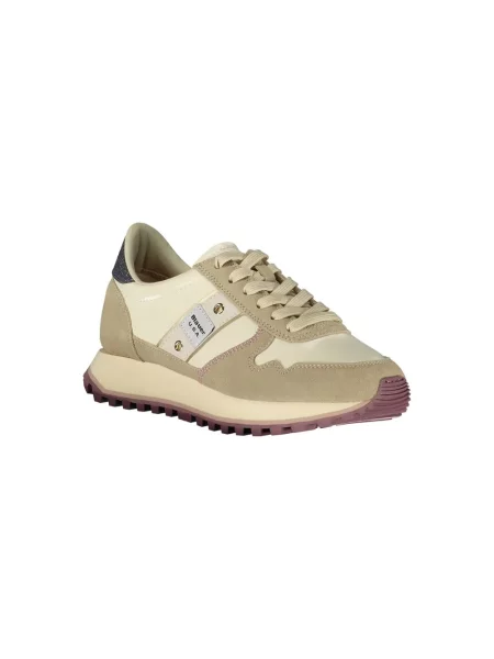 Sneakersy Blauer skórzane beżowe