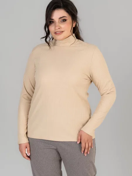 Водолазка All Posa бавовна/еластан бежевий