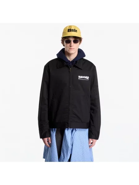 Jachetă Thrasher Mag Embroidered Mechanic Jacket Black M negru