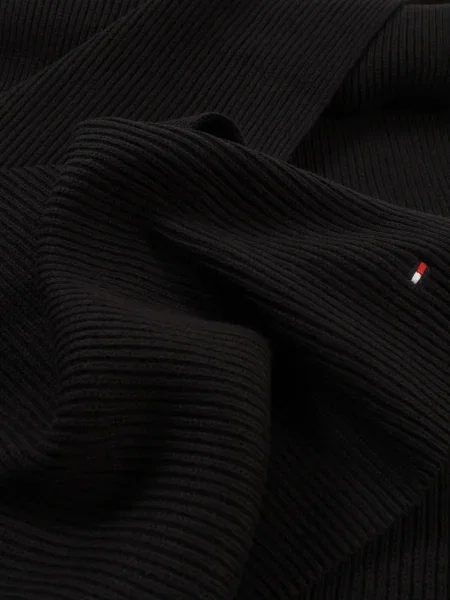 Tommy Hilfiger sál kasmír keverékből sima fekete