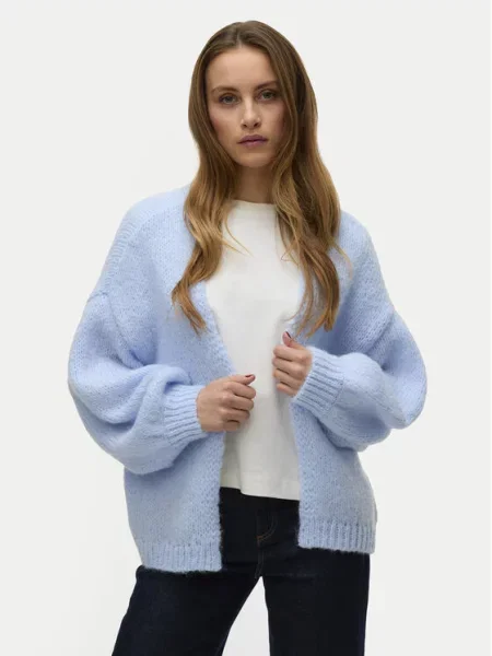 Vero Moda Kardigan Maybe Błękitny Oversize niebieski