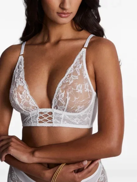 Sutien bralette Aubade din dantelă alb