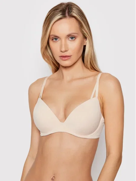 Сутиен Calvin Klein Underwear с изчистен дизайн жълто