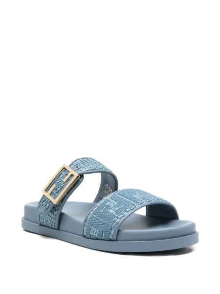 Sandale Fendi fără toc albastru