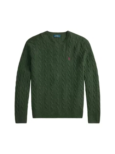 Sweter o kroju regular fit z mieszanki wełny i kaszmiru Polo Ralph Lauren zielony