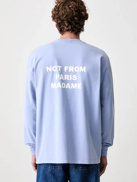 Drôle de Monsieur longsleeve Slogan niebieska