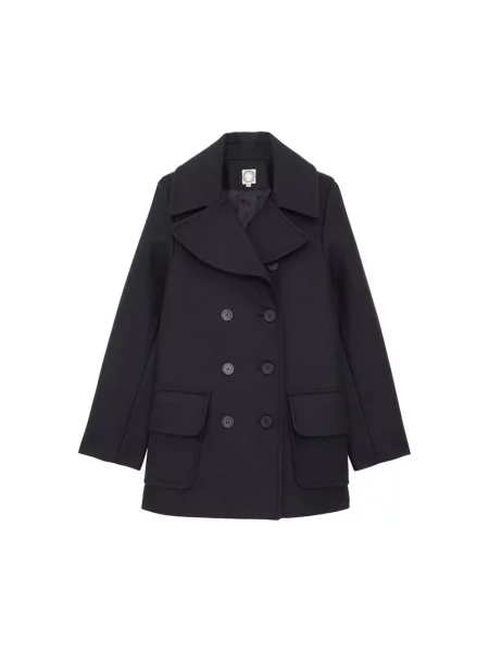 Płaszcz typu peacoat Ines De La Fressange Paris wełniany niebieski