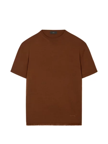 Tricou Alanui cu broderie maro