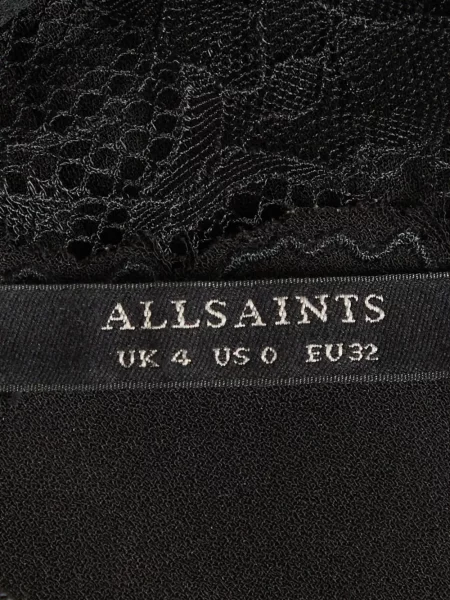 Rochie mini Allsaints din dantelă negru