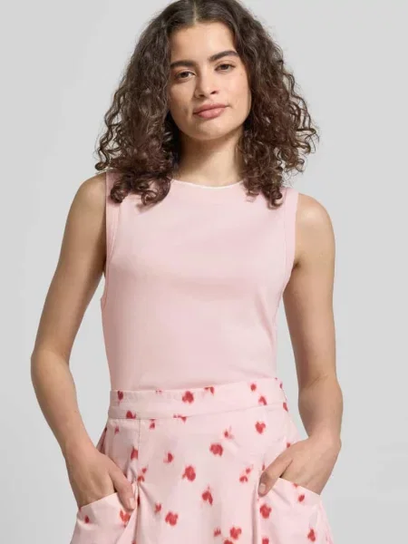 Top Jake*s Studio Woman z okrągłym dekoltem różowy