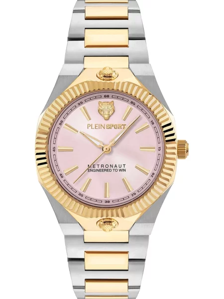 Wielobarwność zegarek Plein Sport w tygrysie prążki różowy