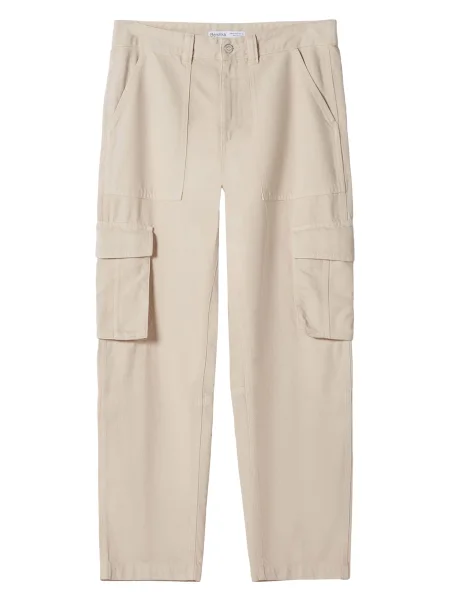 Bershka Cargo nadrágok ekrü