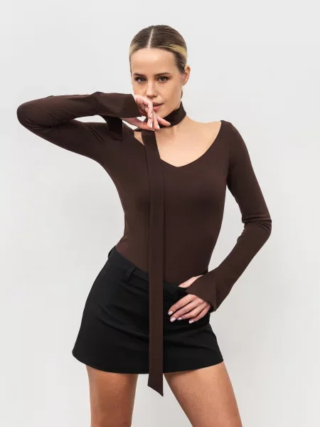 Боді Romashka Амаретто віскоза/нейлон коричневий