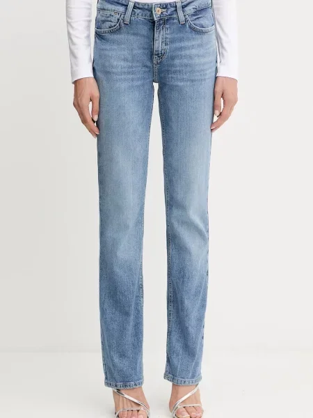 Дънки Guess NICKY с висока талия синьо