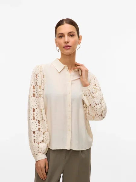 VERO MODA Bluza VMFABENA kremna