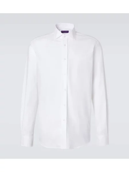 Poplínová košile Ralph Lauren Purple Label bílá