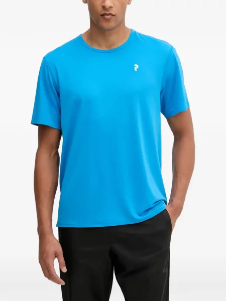 Tricou Peak Performance cu imagine cu decolteu rotund albastru