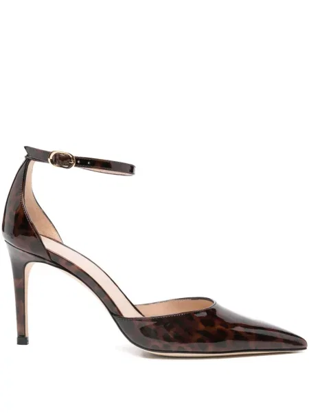 Pantofi cu toc Stuart Weitzman cu imagine cu model leopard maro