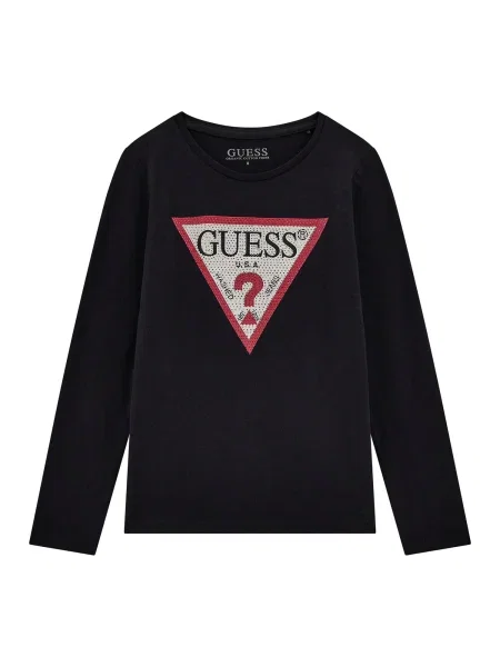 GUESS Tricou roșu / negru alb