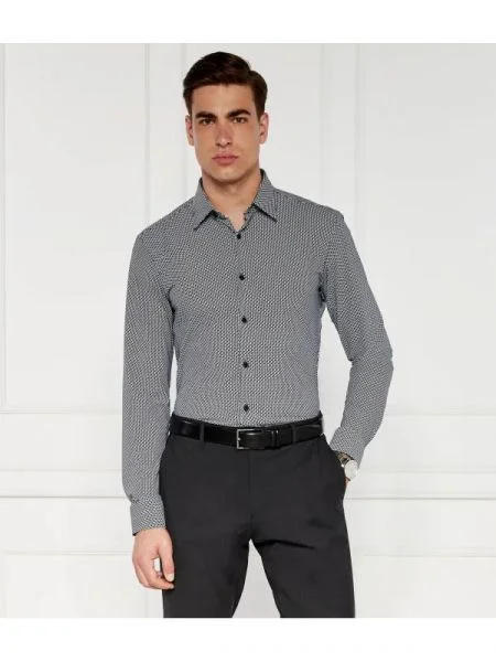 BOSS BLACK Cămașă P-ROAN negru