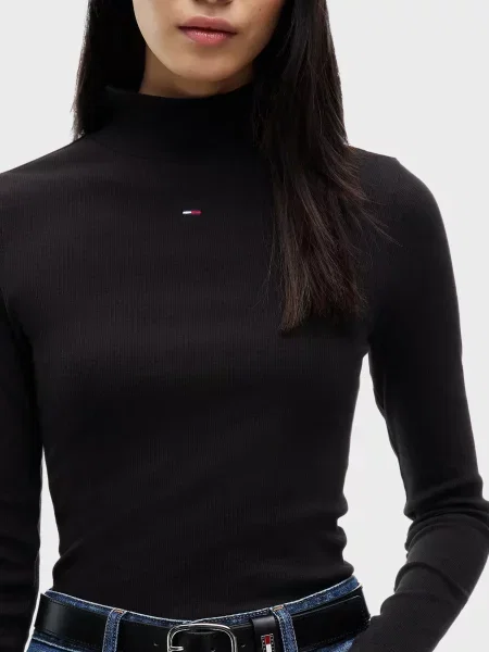 Водолазка Tommy Jeans для гольфу чорна