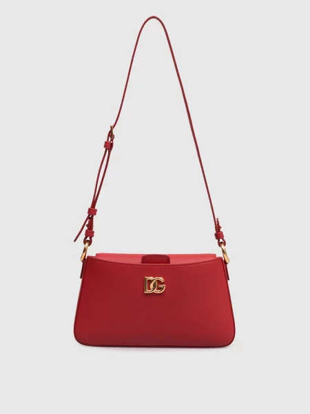 Шкіряна сумка Dolce&gabbana червона