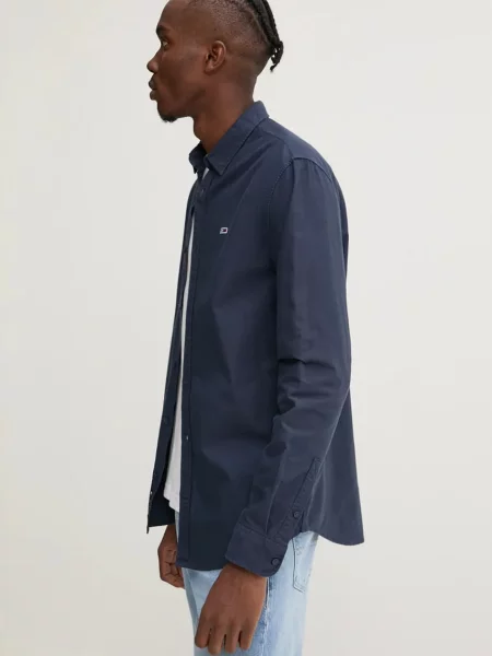 Tommy Jeans ing férfi galléros sötétkék regular szürke