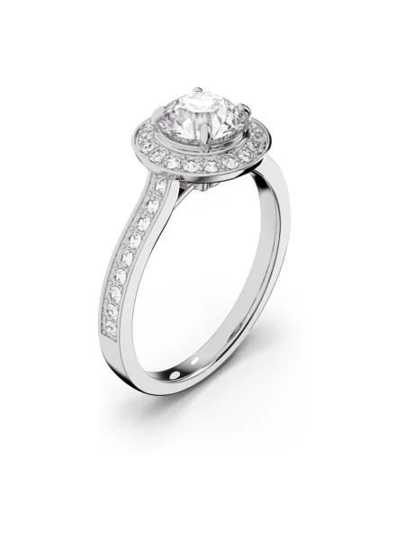 Pierścionek Swarovski elegancki szary