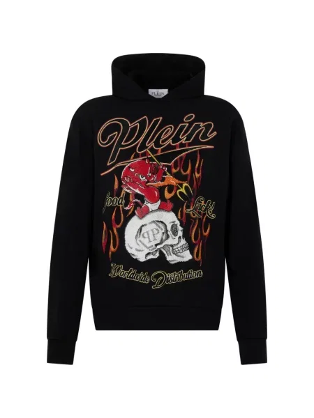 Hanorac cu glugă Philipp Plein negru