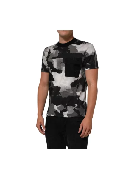 Koszulka Dolce And Gabbana w kamuflażu z krótkim rękawem