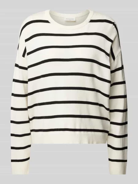 Sweter z dzianiny z mieszanki model ‘Maura Rachelle’ Msch Copenhagen beżowy