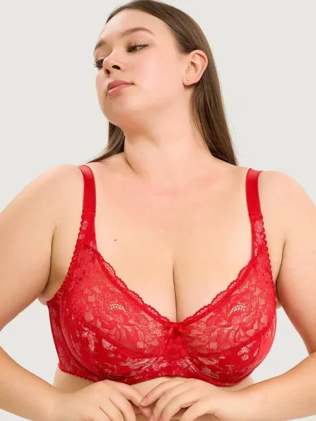 Мягкий бюстгальтер на косточках червоний