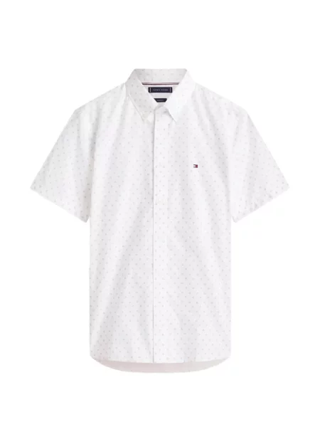 Scurt cămașă Tommy Hilfiger cu imagine alb