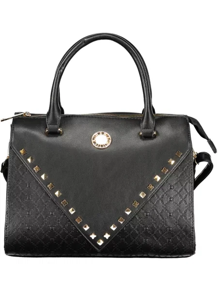Елегантна чанта Laura Biagiotti нитове черно