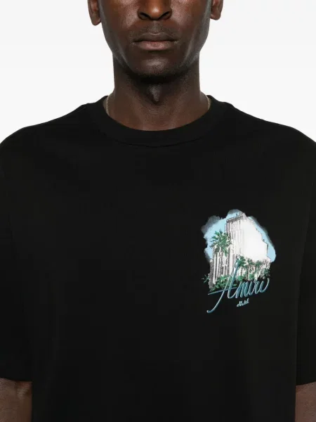 Tricou Amiri cu imagine negru