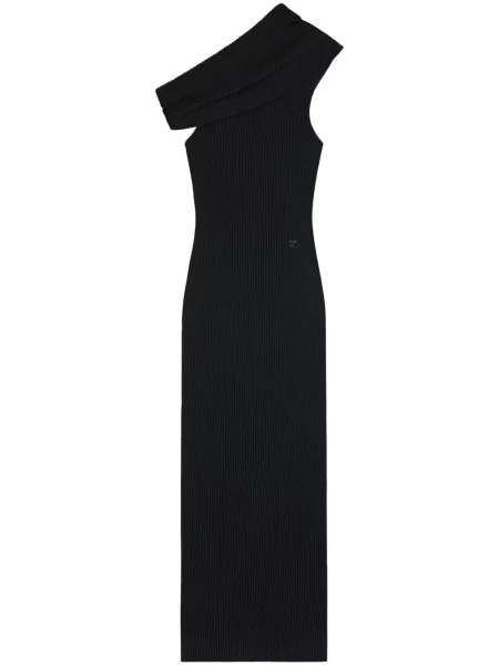 Rochie maxi Courreges tricotate lungă de costum negru