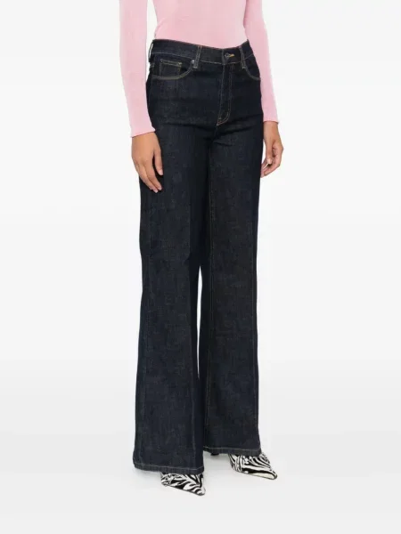 Blugi evazați Self-portrait albastru