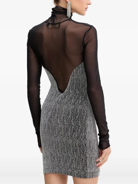 Rochie maxi Simona Corsellini lungă de costum argintiu