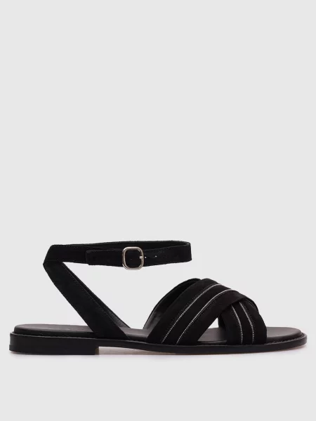 Замшеві босоніжки з ланцюжком моніль Doucal's чорні